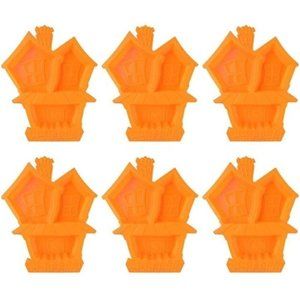 Halloween Party Tableware Set House Shape Halloween Plates Candy Plates 6 Pack O